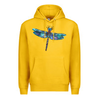 Lemon Blue Dragonfly Premium Hoodie - LillyAllenDesigns