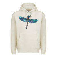 Oatmeal Heather Blue Dragonfly Premium Hoodie - LillyAllenDesigns