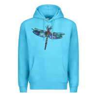 Ocean Blue Blue Dragonfly Premium Hoodie - LillyAllenDesigns