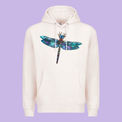 Blue Dragonfly Premium Hoodie Designed By Lillyallendesigns
