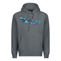 Rock Blue Dragonfly Premium Hoodie - LillyAllenDesigns
