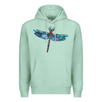 Seafoam Blue Dragonfly Premium Hoodie - LillyAllenDesigns