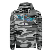 Slate Camo Blue Dragonfly Premium Hoodie - LillyAllenDesigns