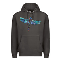 Smoke Blue Dragonfly Premium Hoodie - LillyAllenDesigns