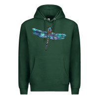 Sports Green Blue Dragonfly Premium Hoodie - LillyAllenDesigns
