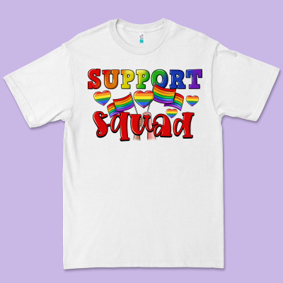 Support Squad Pride Premium Tee Designed By Cowgirlartshop