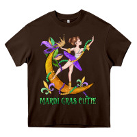 Chocolate Brown mardi gras cutie Heavy Core Tee - CowGirlArtShop