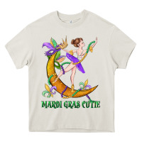Cream mardi gras cutie Heavy Core Tee - CowGirlArtShop