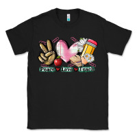 Black Peace love teach Classic Tee - CowGirlArtShop