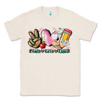 Natural Peace love teach Classic Tee - CowGirlArtShop