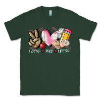 Sports Green Peace love teach Classic Tee - CowGirlArtShop