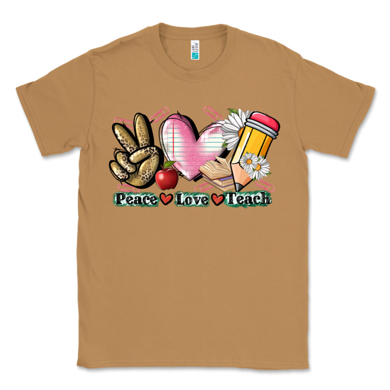 Peace Love Teach Classic Tee by CowGirlArtShop | Teevron