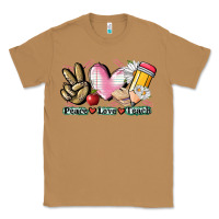 Toasted Coconut Peace love teach Classic Tee - CowGirlArtShop