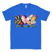 True Royal Peace love teach Classic Tee - CowGirlArtShop