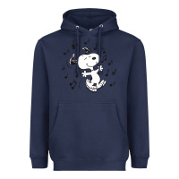 Navy dancing dog Heavyweight Hoodie - DesigneFamous