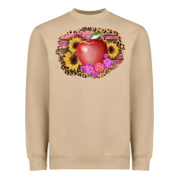 Mushroom apple sunflower back to school background Heavyweight Sweatshirt - AdoDesignShop