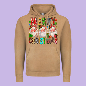 Merry Christmas Santa Vintage Hoodie Designed By Fadigitalartstudio