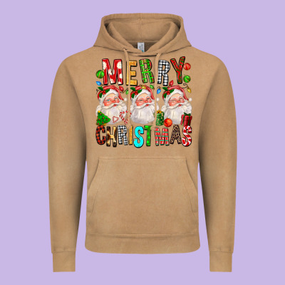 Merry Christmas Santa Vintage Hoodie Designed By Fadigitalartstudio
