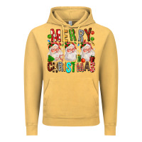 Vintage Mustard Merry christmas santa Vintage Hoodie - FaDigitalArtStudio