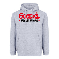 Heather Grey goody's burger house Heavyweight Hoodie - DesigneFamous