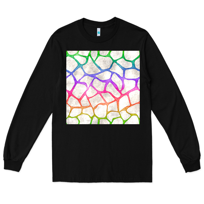 Watercolor Rainbow Giraffe Seamless Pattern Long Sleeve Tee by BundleAndBundleShop | Teevron