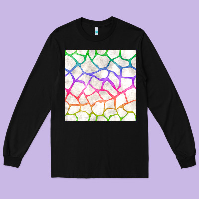 Watercolor Rainbow Giraffe Seamless Pattern Long Sleeve Tee Designed By Bundleandbundleshop