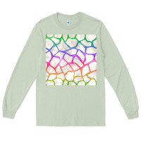 Matcha Watercolor Rainbow Giraffe Seamless Pattern Long Sleeve Tee - BundleAndBundleShop