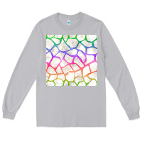 Moon Dust Watercolor Rainbow Giraffe Seamless Pattern Long Sleeve Tee - BundleAndBundleShop