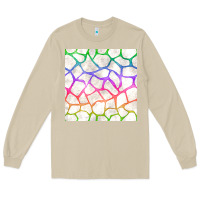 Mushroom Watercolor Rainbow Giraffe Seamless Pattern Long Sleeve Tee - BundleAndBundleShop
