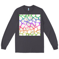 Smoke Watercolor Rainbow Giraffe Seamless Pattern Long Sleeve Tee - BundleAndBundleShop
