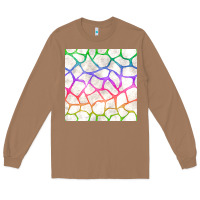 Toasted Coconut Watercolor Rainbow Giraffe Seamless Pattern Long Sleeve Tee - BundleAndBundleShop