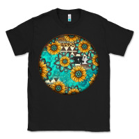 Black Round western pattern Classic Tee - Jasminsmagicworld
