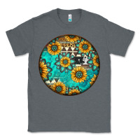 Charcoal Heather Round western pattern Classic Tee - Jasminsmagicworld