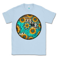 Dusty Blue Round western pattern Classic Tee - Jasminsmagicworld