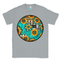 Heather Grey Round western pattern Classic Tee - Jasminsmagicworld