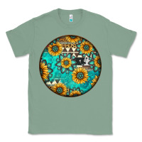 Sage Round western pattern Classic Tee - Jasminsmagicworld