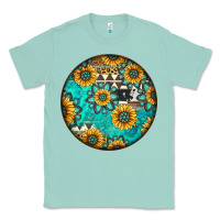 Seafoam Round western pattern Classic Tee - Jasminsmagicworld