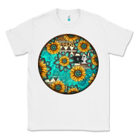 White Round western pattern Classic Tee - Jasminsmagicworld