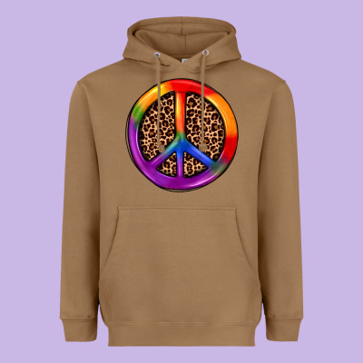 Peace Sign Pride Heavyweight Hoodie Designed By Jahusdesignshop