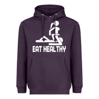 Plum eat healthy Heavyweight Hoodie - DesigneFamous
