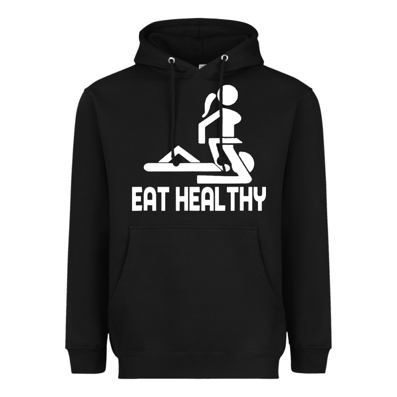 Eat Healthy Heavyweight Hoodie by DesigneFamous | Teevron