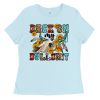 Baby Blue back on my bullshit western olivia Ladies Tee - OliviaCreatesArt