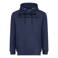 Navy grandpa Heavyweight Hoodie - DesigneFamous
