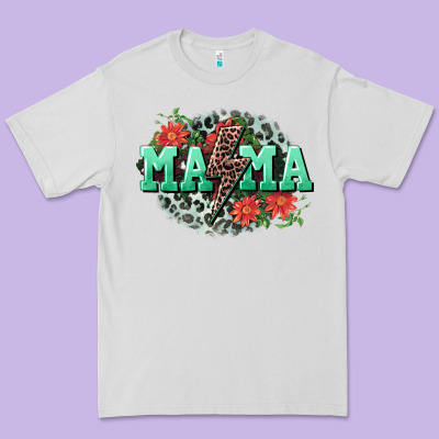 Mama Rock Lightning Bolt Mother's Day Premium Tee Designed By Cowgirlartshop