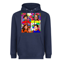 Navy workaholics Heavyweight Hoodie - DesigneFamous