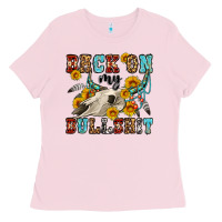Bubblegum Pink back on my bullshit western olivia Ladies Tee - OliviaCreatesArt