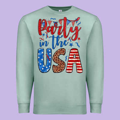 Party In The Usa Premium Sweatshirt Designed By Jahusdesignshop