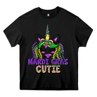 Black mardi gras cutie unicorn Heavy Core Tee - CowGirlArtShop