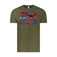 Vintage Olive America america america america 4th of july Vintage Tee - FaDigitalArtStudio