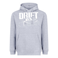 Heather Grey Supra Drift Heavyweight Hoodie - DesigneFamous